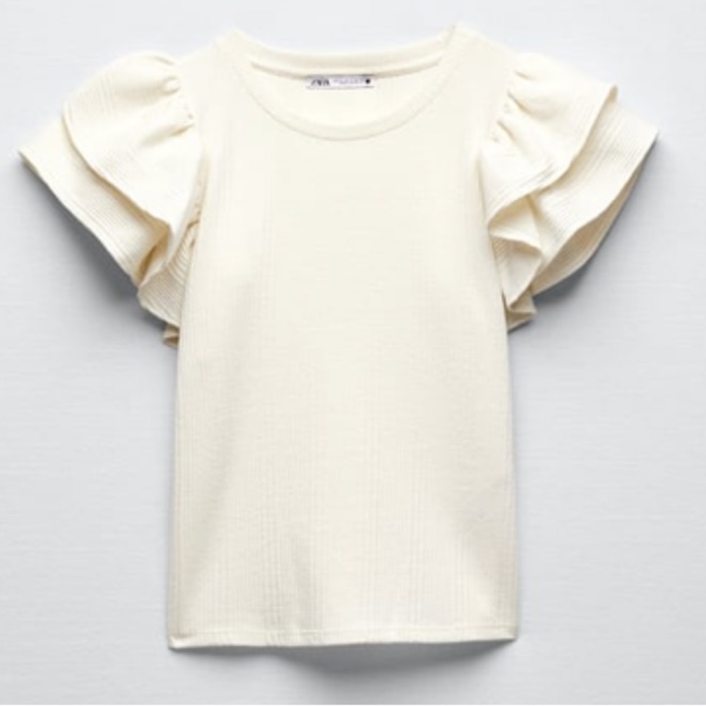 NWOT Zara Ruffled Top - Picture 1 of 3